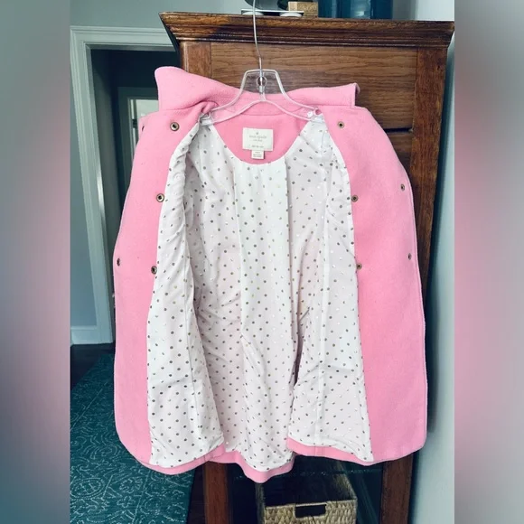 Kate Spade New York Girls Coat Pink Bow Coat